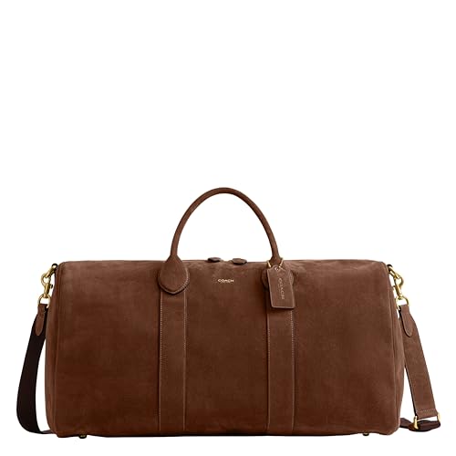 Coach Men's Compass 50 Bag - Warm Brown – Premium leather travel bag for professionals, warm brown hue and robust design.