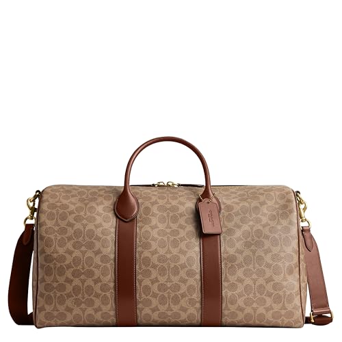Coach Men's Compass 50 Bag - Tan Multi – Premium leather travel bag for professionals, tan leather with multi-functional pock