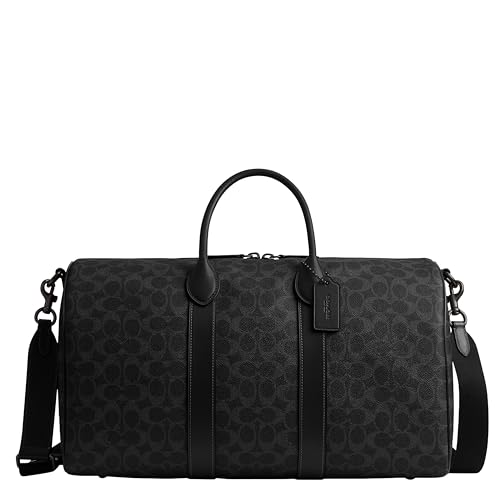 Coach Men's Compass 45 Leather Backpack, black signature, sleek leather, executive style