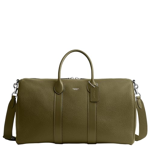 Coach Men's Compass 45 Leather Backpack, olive, durable leather, contemporary look