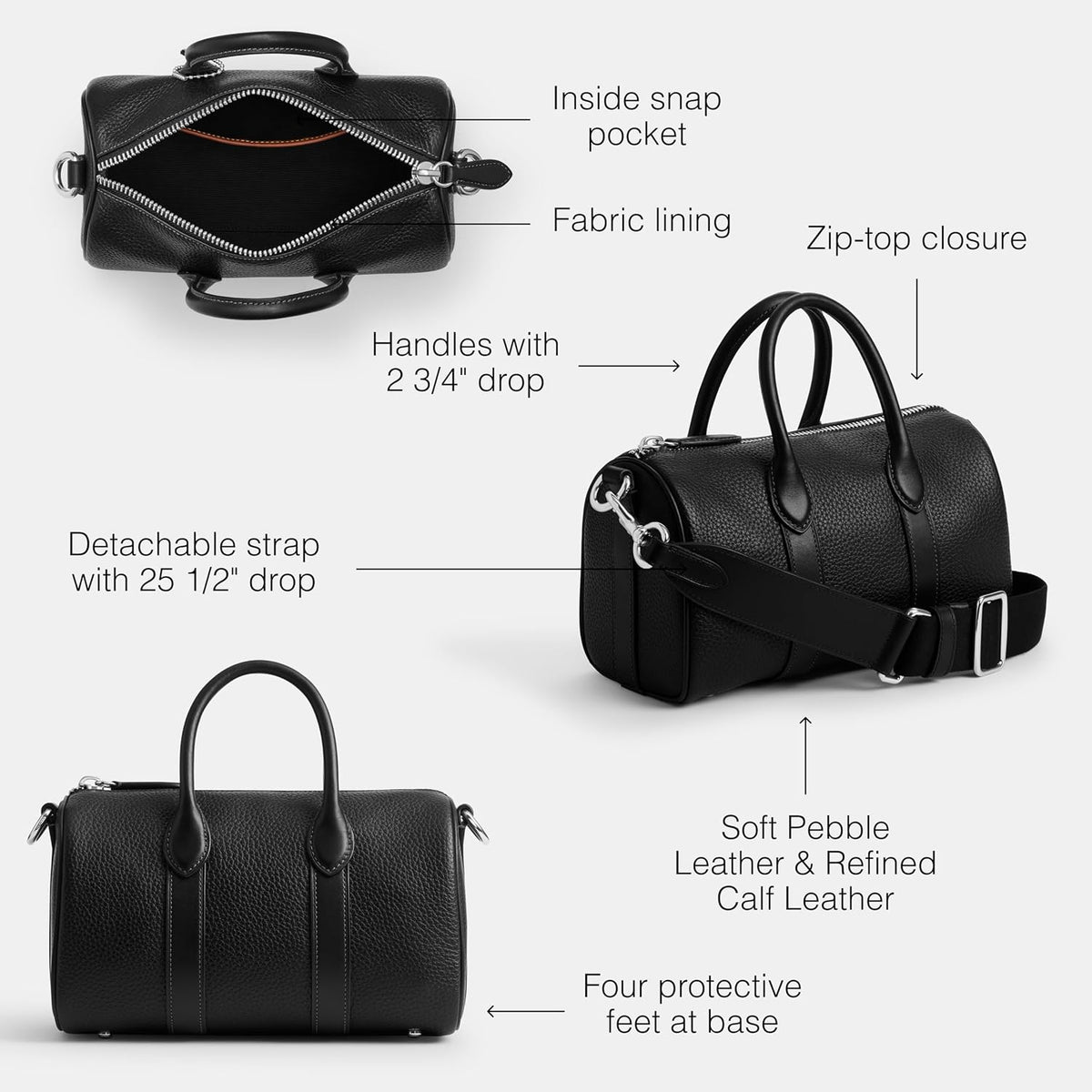 Coach Men's Compass Bag 25, premium leather travel bag with spacious interior and durable finish.
