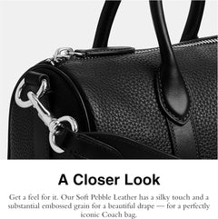 Coach Men's Compass Bag 25, premium leather travel bag showcasing classic style and functional compartments.